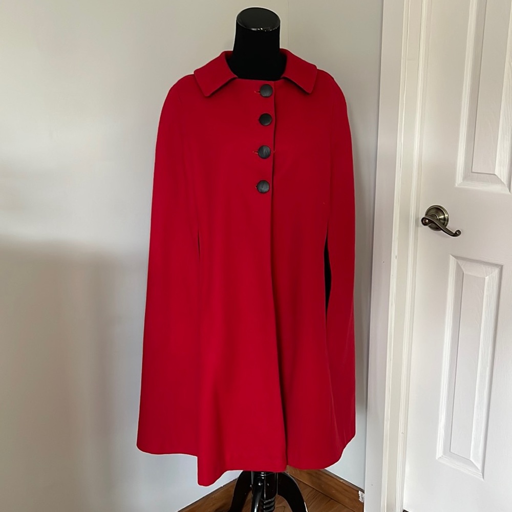 Vintage wool reversible cape